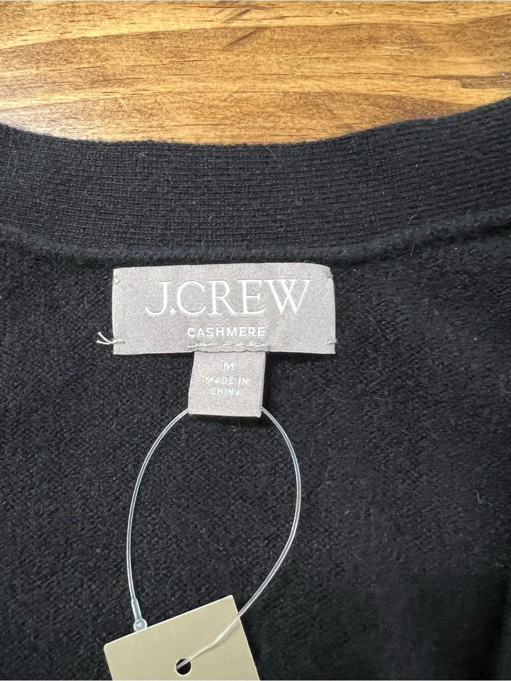 J. Crew Cashmere patch-pocket cardigan in Black Size Medium NWT